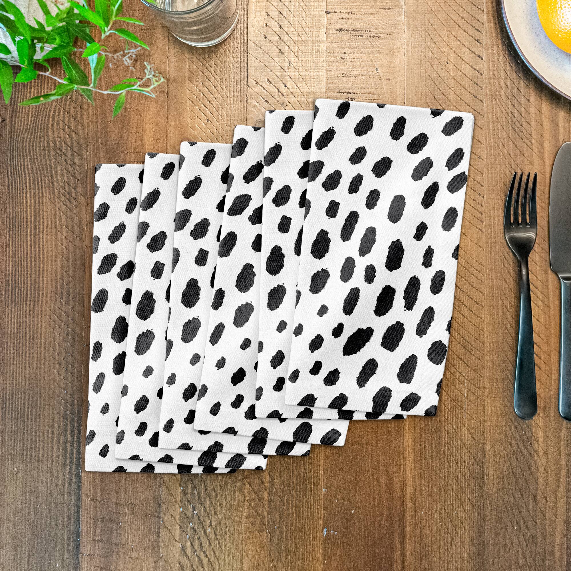 Monochromatic Spot Pattern 10" x 10" Cotton Twill Napkin